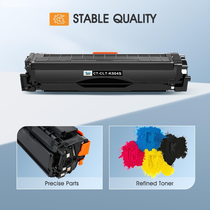 Cool Toner Compatible Toner Cartridge Replacement for Samsung CLT-K504S CLT-504S for Samsung Xpress C1860FW C1810W SL-C1860FW SL-C1810W CLX-4195FW CLP-415NW Printer (Black Cyan Yellow Magenta, 4-Pack) - Image 4